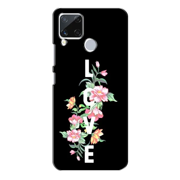Чохол з принтом «Квіти LOVE» для Realme C15 Чохол з принтом «Квіти LOVE» для Realme C15