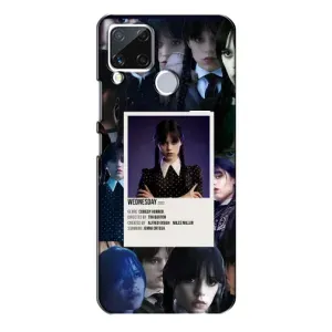 Чехлы Венсдей на Realme C15 Уэнсдей (AlphaPrint) (коллаж Уэнздей)