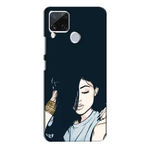 Чохол з друком для Realme C15 - (Мода) (AlphaPrint) (Гарна дівчина)