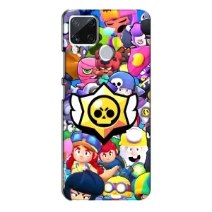 Чехол для Realme C15 Бравл Старс (VPrint) (Лого Brawl Stars)