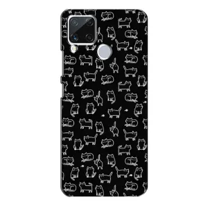 Чохол з принтом для Realme C15 (AlphaPrint) Модні коти (Маленькі котики)