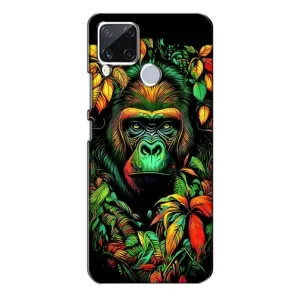 Чохол з Мавпами Realme C15 - (AlphaPrint) (Мавпа в квітах)