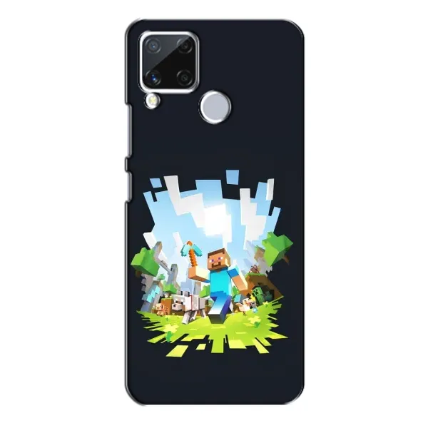 Чохол з принтом «персонажі Minecraft» для Realme C15