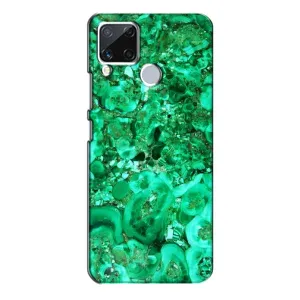 Мраморний чехол на Realme C15 (VPrint) (Салатовий Мрамор)