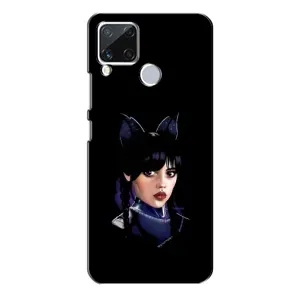 Чехлы Венсдей на Realme C15 Уэнсдей (AlphaPrint) (серьезная Уэнздей)
