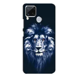 Чохол з картинкою ЛЕВ для Realme C15 (VPrint) (Синій Лев)