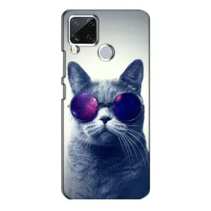Чохол з принтом для Realme C15 (AlphaPrint) Модні коти (Стильний кіт)