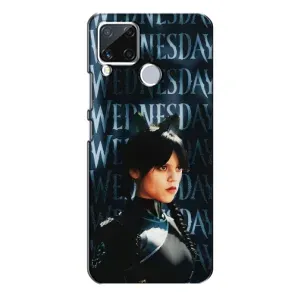 Чехлы Венсдей на Realme C15 Уэнсдей (AlphaPrint) (Уэнздей кошка)