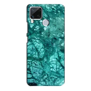 Мраморний чехол на Realme C15 (VPrint) (Зелений мрамор)