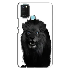 Чехлы с картинками животных Realme C17 (Черный ЛЕВ)