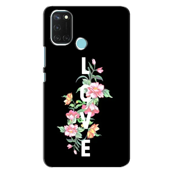 Чехол с принтом «Цветы LOVE» для Realme C17
