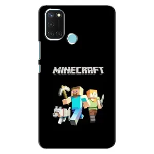 Чехол Майнкрафт на Realme C17 (AlphaPrint) Minecraft (герои Minecraft)