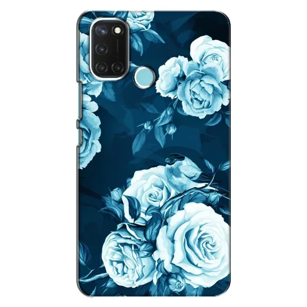 Чехол с принтом «Голубые Бутоны» для Realme C17