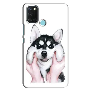 Чохол з Хаскі Realme C17 - (AlphaPrint) (Хаскі улибака)