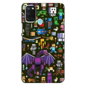 Чехол Майнкрафт на Realme C17 (AlphaPrint) Minecraft (Коллаж Майнкрафт)