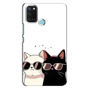 Чехол с рисунком кот на Realme C17 (Коты в очках)