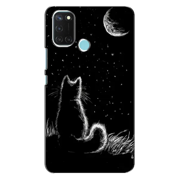 Чехол с принтом «Котик и луна» для Realme C17