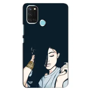 Чехол с печатью для Realme C17 - (Мода) (AlphaPrint) (Красивая девочка)