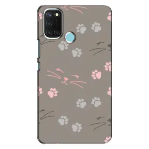 Чехол с рисунком кот на Realme C17 (Лапы и усы)