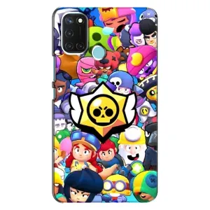 Чехол для Realme C17 Бравл Старс (VPrint) (Лого Brawl Stars)