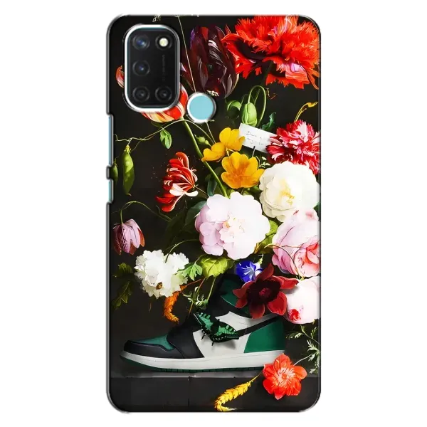 Чехол с принтом «Nike цветы» для Realme C17