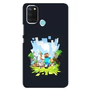 Чехол Майнкрафт на Realme C17 (AlphaPrint) Minecraft (персонажи Minecraft)