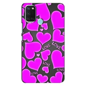 Чехлы для любимой на Реалми С17 (VPrint) (Pink hearts)