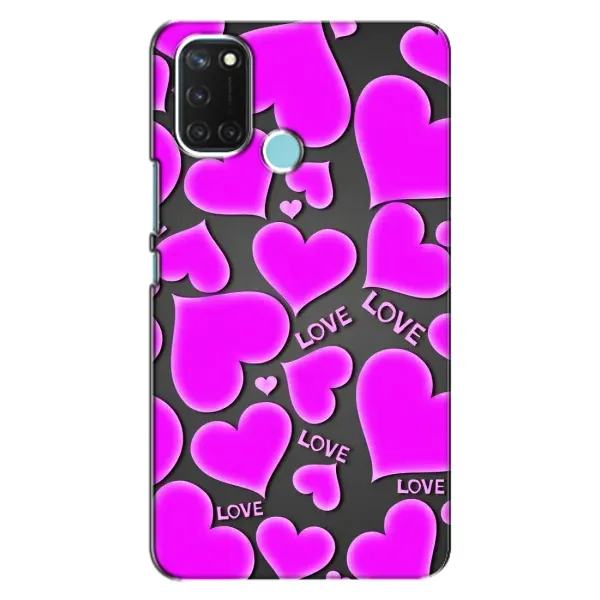 Чехол с принтом «Pink hearts» для Realme C17