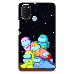 Чехол Амонг Ас для Realme C17 (AlphaPrint) (Скины в космосе)
