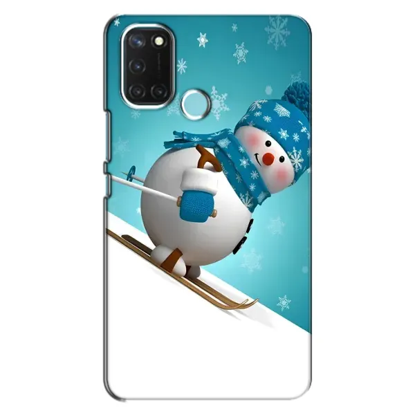 Чехол с принтом «Снеговик на лыжах» для Realme C17 Чехол с принтом «Снеговик на лыжах» для Realme C17