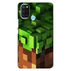 Чехол Майнкрафт на Realme C17 (AlphaPrint) Minecraft (текстура Майнкрафт)