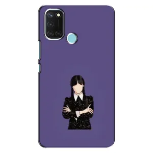 Чехлы Венсдей на Realme C17 Уэнсдей (AlphaPrint) (Уэнздей в черном)