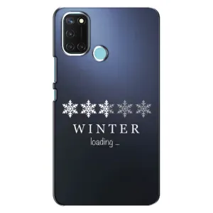 Зимние Чехлы для Реалми С17 - прозрачный фон (Winter loading)