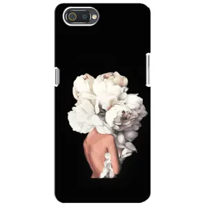 Чехлы (ART) Цветы на Realme C2 (VPrint) (Білі квіти)