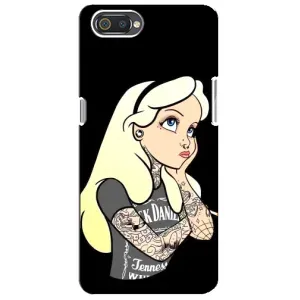 Чохол з друком для Realme C2 - (Мода) (AlphaPrint) (Дівчина в тату)