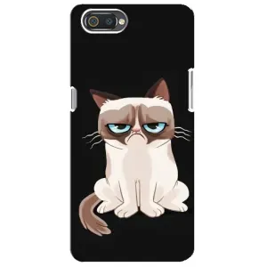 Чохол з принтом для Realme C2 (AlphaPrint) Модні коти (Сумний кіт)