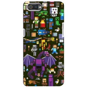 Чохол Майнкрафт на Realme C2 (AlphaPrint) Minecraft (Колаж Майнкрафт)