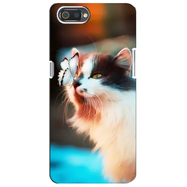 Чохол з принтом «Котик з метеликом» для Realme C2 Чохол з принтом «Котик з метеликом» для Realme C2