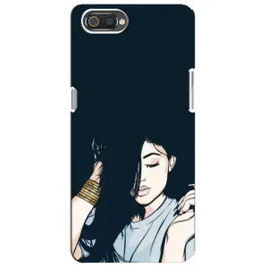 Чохол з друком для Realme C2 - (Мода) (AlphaPrint) (Гарна дівчина)