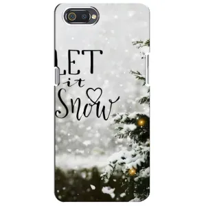 Новорічні, Святкові Чохли для Realme C2 - 2024 год (Let it snow)