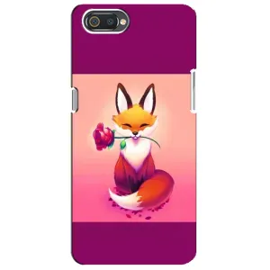 Чохли з картинкою Лисичка для Realme C2 (VPrint) (Лиса з трояндою)