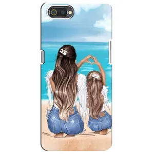 Чохол з друком для Realme C2 - (Мама з дитинкою) (AlphaPrint) (Мама з донькою)