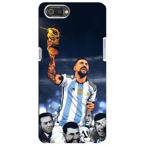 Чехлы для Realme C2 (Leo чемпион) (AlphaPrint) (Месси с кубком)