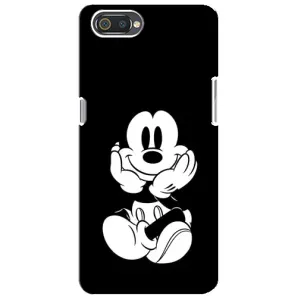 Эксклюзивный чехол для Realme C2 (AlphaPrint - Мультяшные) (Микки на черном)