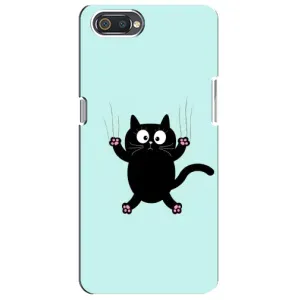 Чохол з принтом для Realme C2 (AlphaPrint) Модні коти (Падаючий кіт)