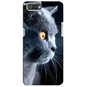 Чохли з Котиками для Realme C2 (VPrint) (Сірий Кіт)