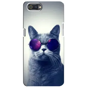 Чохол з принтом для Realme C2 (AlphaPrint) Модні коти (Стильний кіт)