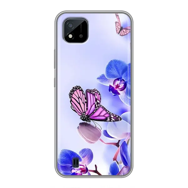 Чехол с принтом «Бабочка на цветочке» для Realme C11 (2021) / C20