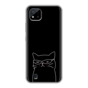 Чехол с рисунком кот на Realme C11 (2021) / C20 (Равнодушный кот)
