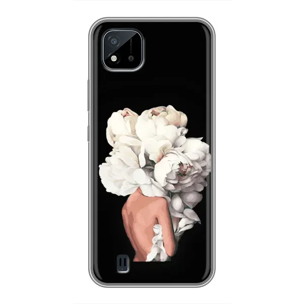 Чохол з принтом «Білі квіти» для Realme C11 (2021) / C20 Чохол з принтом «Білі квіти» для Realme C11 (2021) / C20